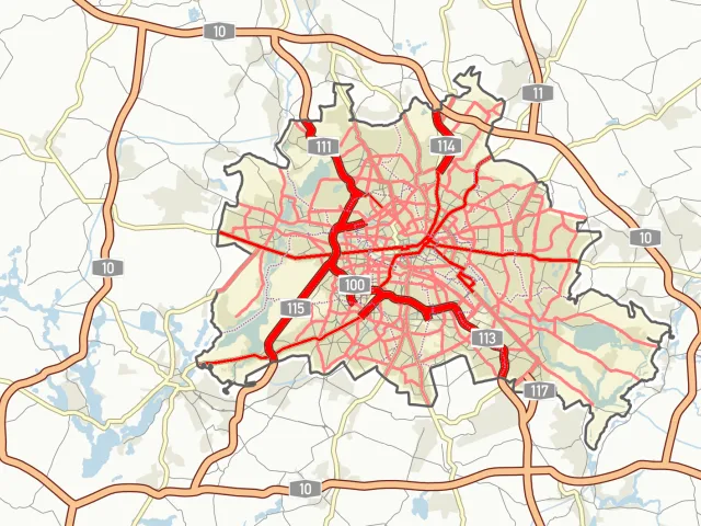 Übergeordnetes Straßennetz von Berlin